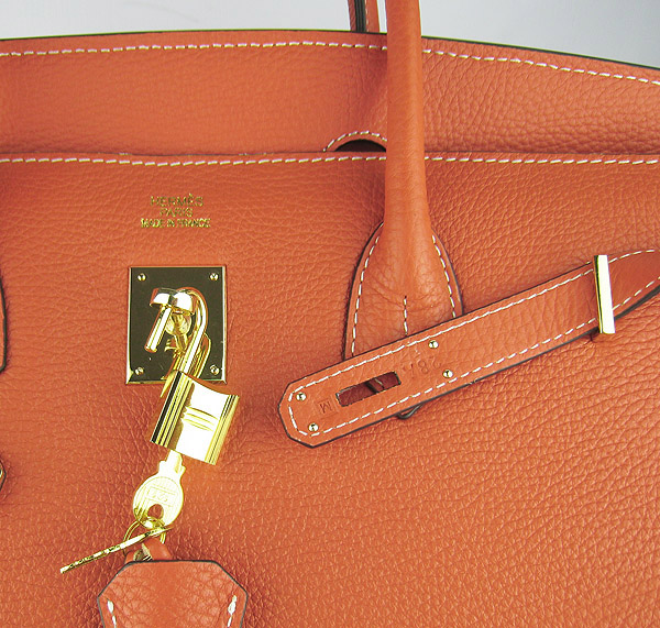 Replica Hermes Birkin 40CM Togo Bag Light Orange 6099 Online